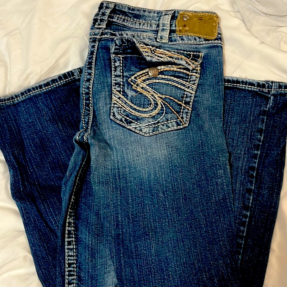 Barely worn silver Jeans